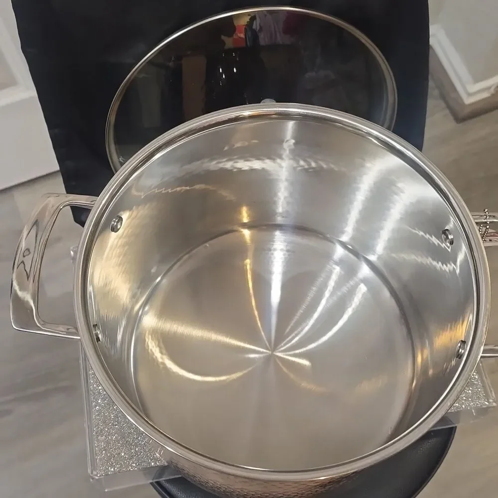 Viking Hammered Copper Clad 3-Ply 8QT Stock Pot w/ Lid